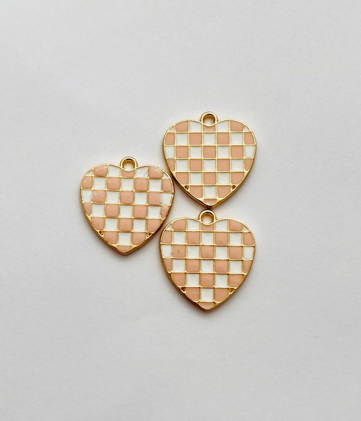 Light Pink Checkered Heart