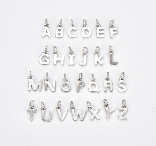 Silver Initial Charms